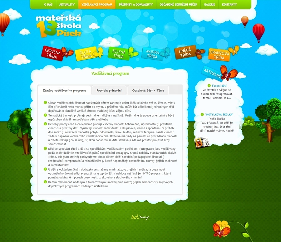 Návrh a tvorba e-shopu 13. mateřská škola