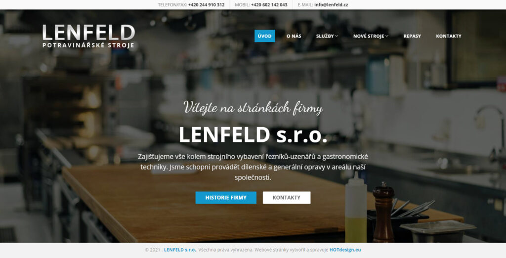 Návrh a tvorba e-shopu LENFELD s.r.o.