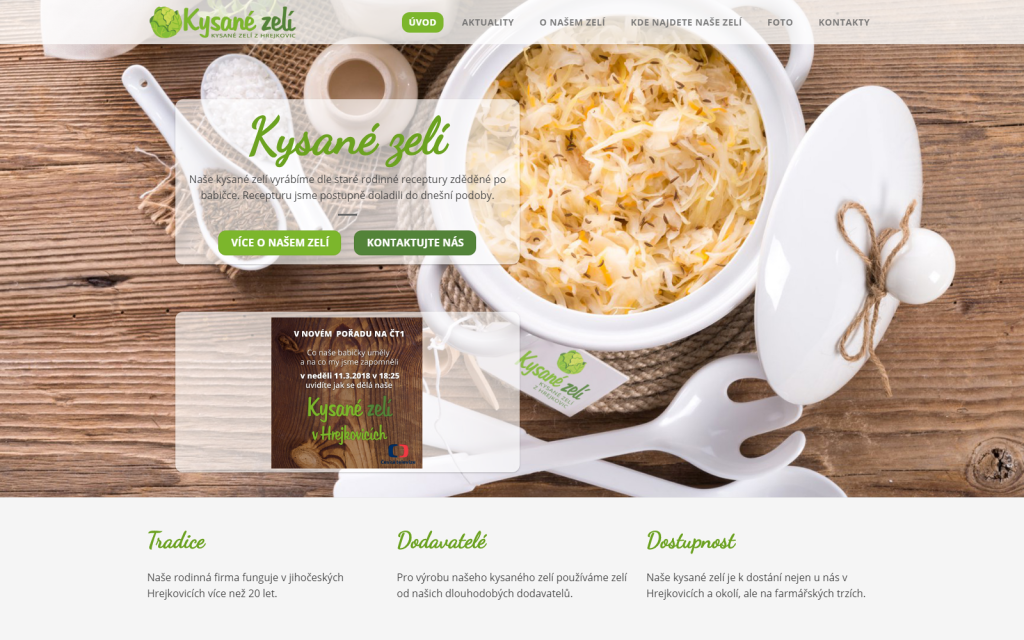 Návrh a tvorba e-shopu Kysané zelí z Hrejkovic