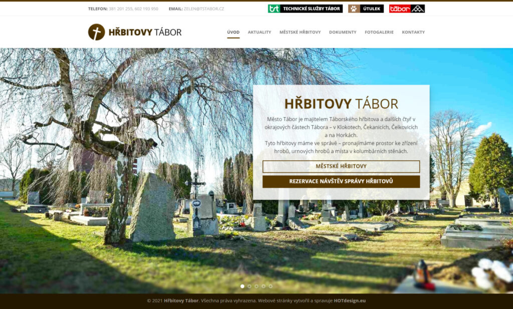 Návrh a tvorba e-shopu Hřbitovy Tábor