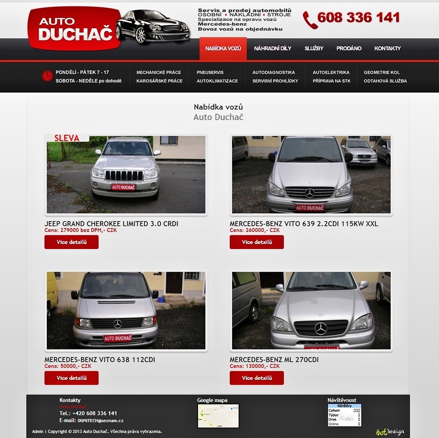 Návrh a tvorba e-shopu Auto duchač