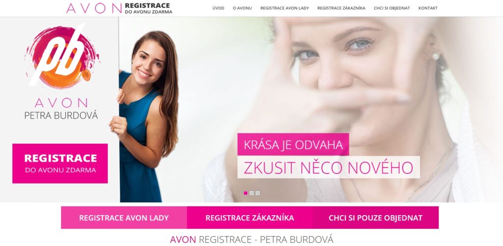 Návrh a tvorba e-shopu AVON – Tvůj Avon