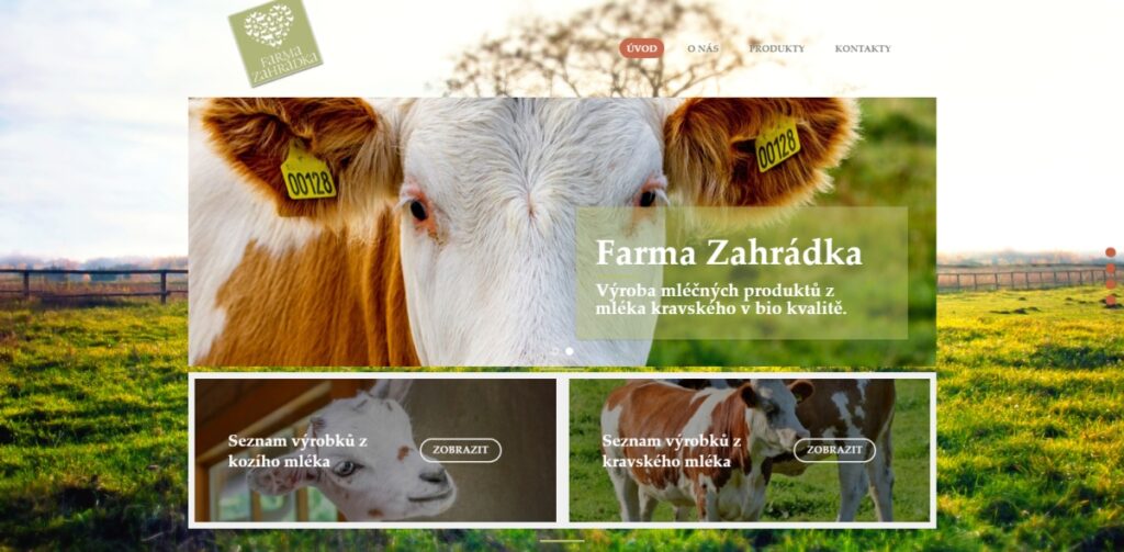 Návrh a tvorba e-shopu Farma Zahrádka