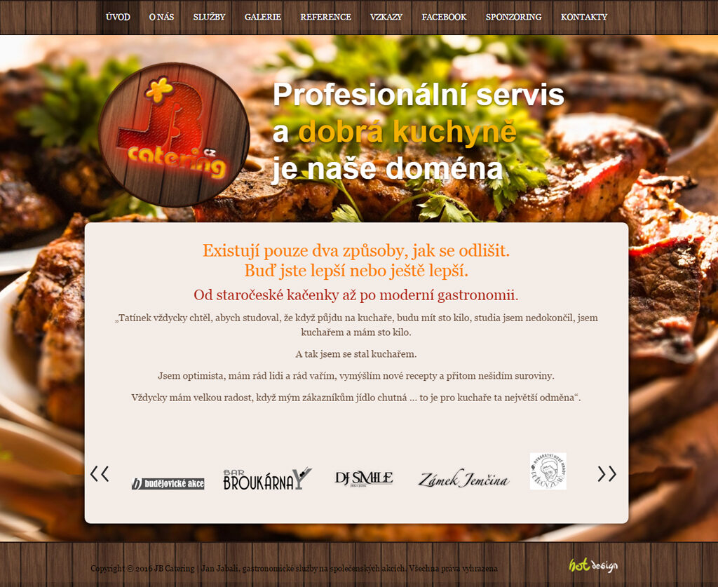 Návrh a tvorba e-shopu JB Catering