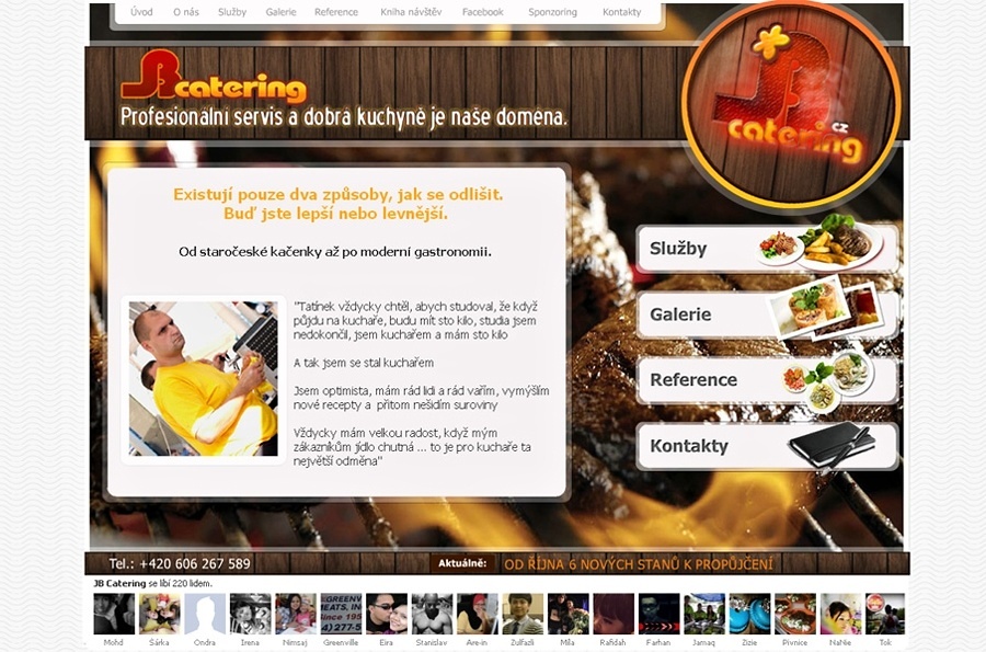 Návrh a tvorba e-shopu Jbcatering 2013