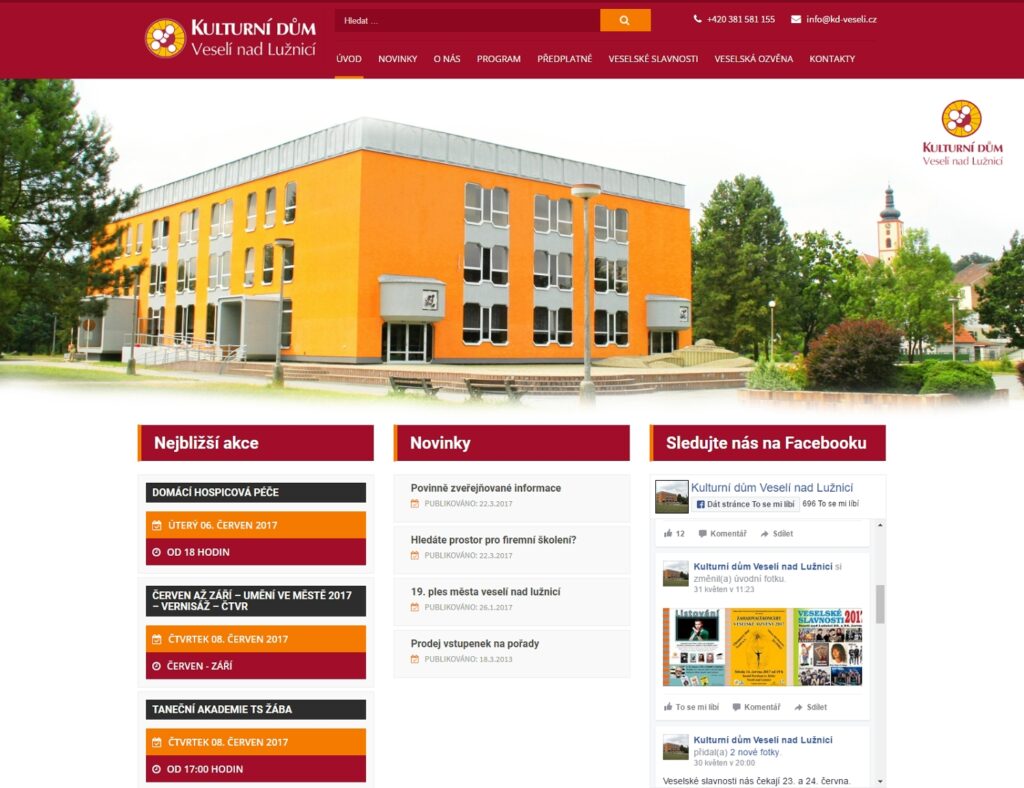Návrh a tvorba e-shopu KD Veselí nad Lužnicí