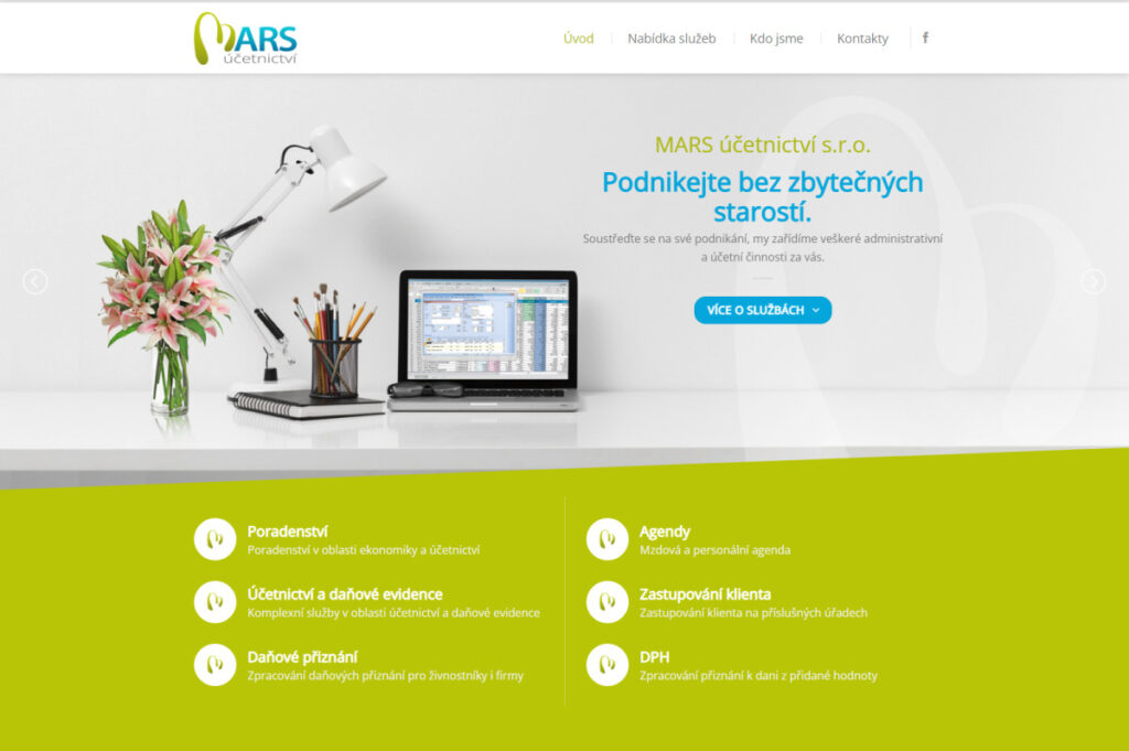 Návrh a tvorba e-shopu MARS účetnictví s.r.o.