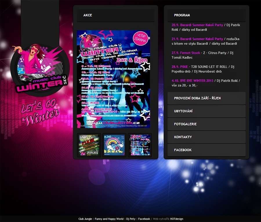 Návrh a tvorba webových stránek
 Music Club Winter 2015