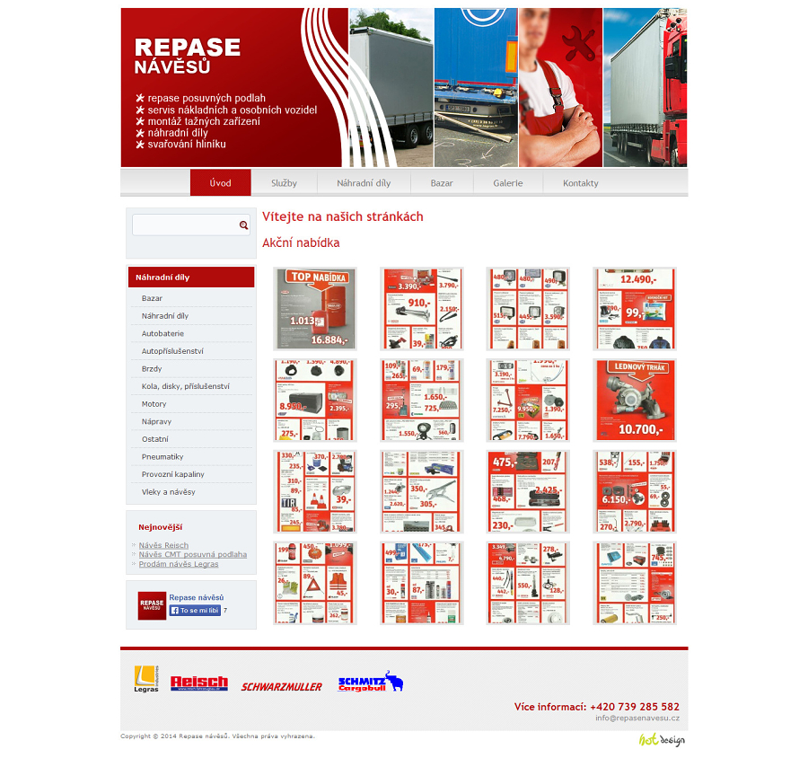 Návrh a tvorba e-shopu Repase návěsů