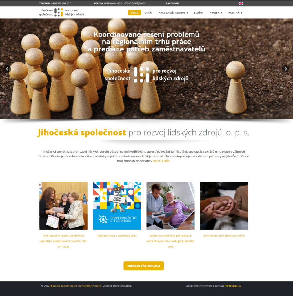 Návrh a tvorba e-shopu Jihočeská společnost pro rozvoj lidských zdrojů, o. p. s.