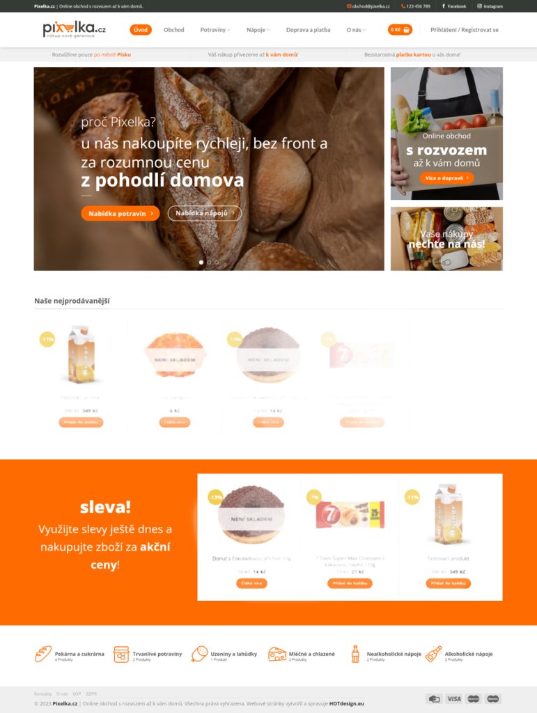 Návrh a tvorba e-shopu Pixelka